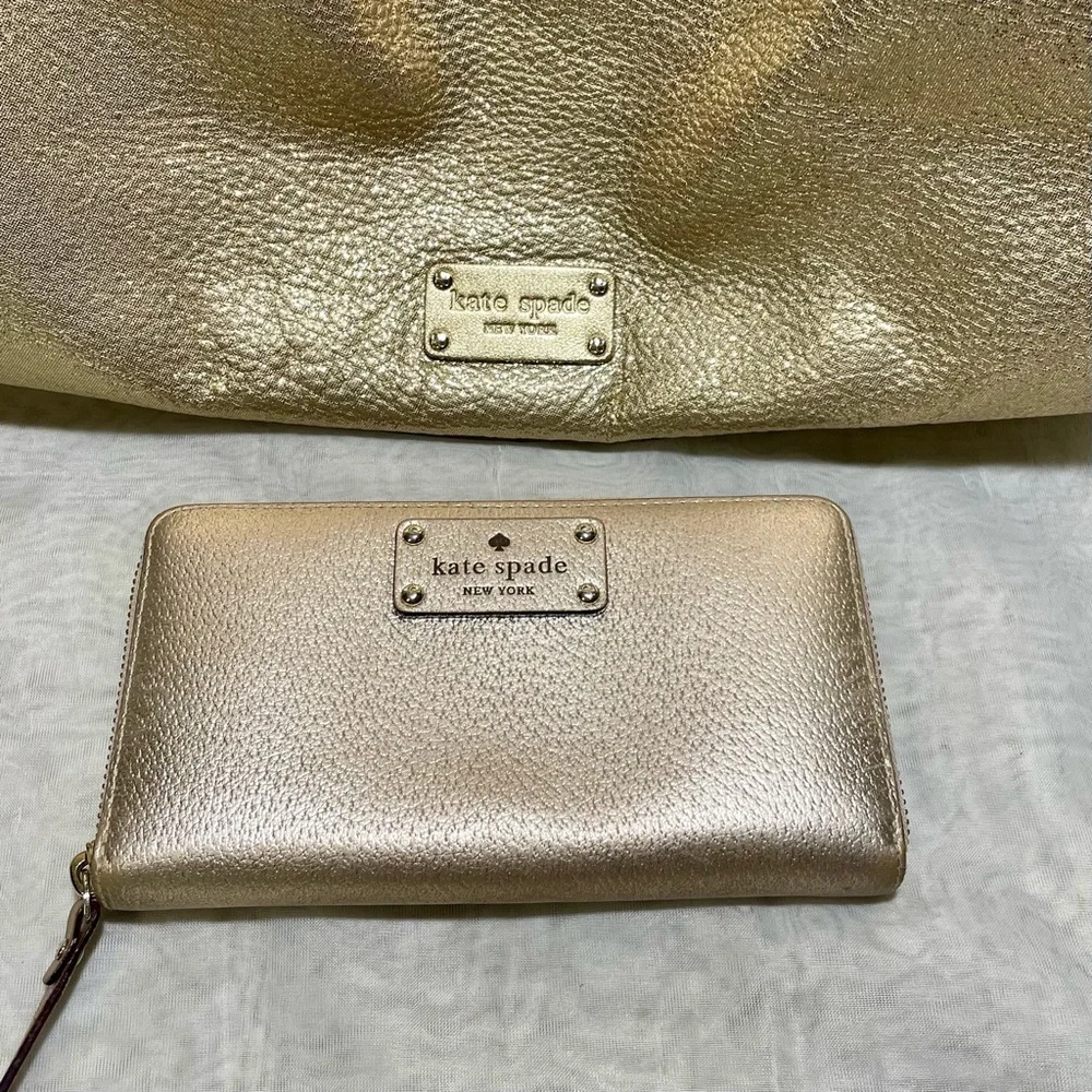 Kate Spade Metallic Rose Gold Continental Wallet